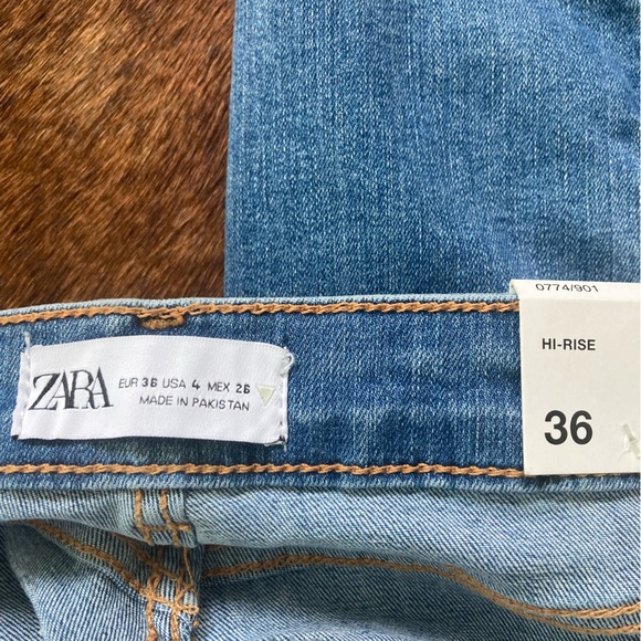 Zara Split Skinny Jeans NWT Size 4 - Picture 5 of 8